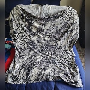 Faux snakeskin womens top